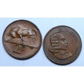 SOUTH AFRICA 2 Cents 1965...