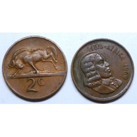 SOUTH AFRICA 2 Cents 1969...