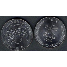 SOUTH KOREA 1000 Won 1982...