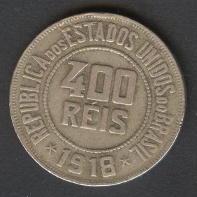 BRAZIL 400 Reis 1918