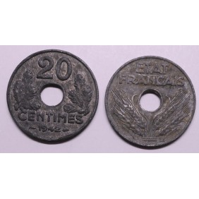 FRANCE 20 Centimes 1942