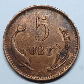 DENMARK 5 Ore 1884