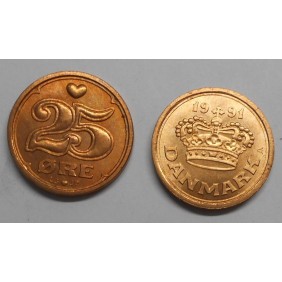 DENMARK 25 Ore 1991