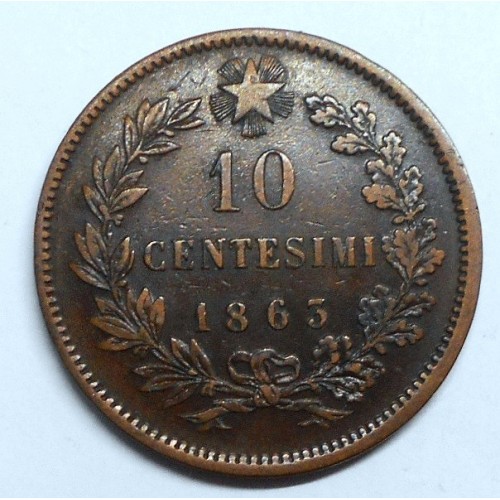 10 Centesimi 1863