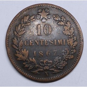 10 Centesimi 1867 N