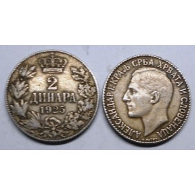YUGOSLAVIA 2 Dinara 1925 (p)