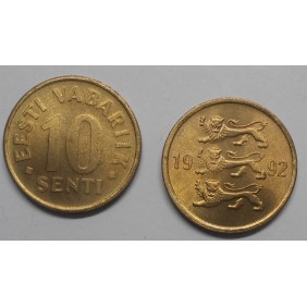 ESTONIA 10 SENTI 1992