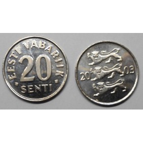 ESTONIA 20 SENTI 2003