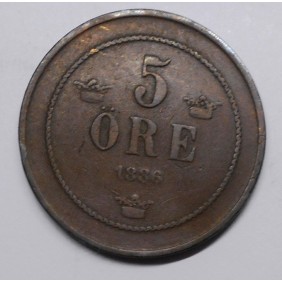 SWEDEN 5 Ore 1886