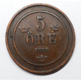 SWEDEN 5 Ore 1888