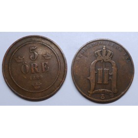 SWEDEN 5 Ore 1889