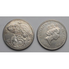 NEW ZEALAND 5 Cents 1987
