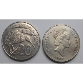 NEW ZEALAND 20 Cents 1987