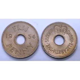 FIJI 1 Penny 1954