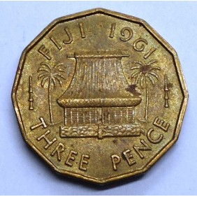 FIJI 3 Pence 1961