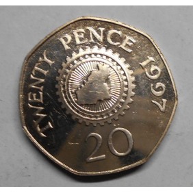 GUERNSEY 20 Pence 1997 very...