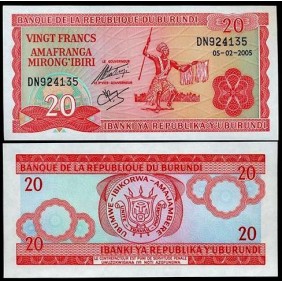 BURUNDI 20 Francs 2005