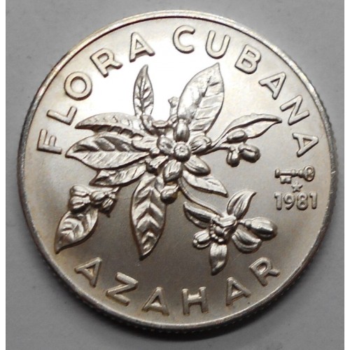 CUBA 5 Pesos 1981 Azahar AG