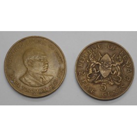 KENYA 5 Cents 1980