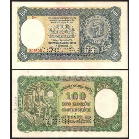 SLOVAKIA 100 Korun 1940...
