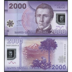 CHILE 2000 Pesos 2009 Polymer