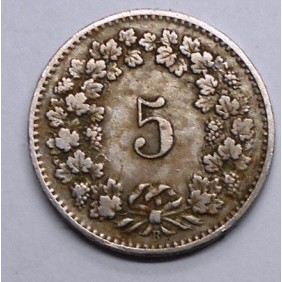 SWITZERLAND 5 Rappen 1901