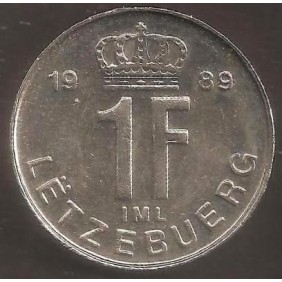 LUXEMBOURG 1 Franc 1989