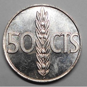 SPAIN 50 Centimos 1966 (75)...