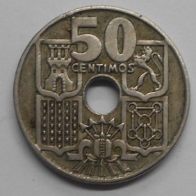 SPAIN 50 Centimos 1949 (54)