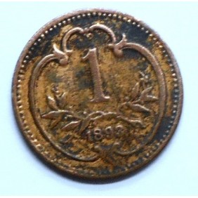 AUSTRIA 1 Heller 1893