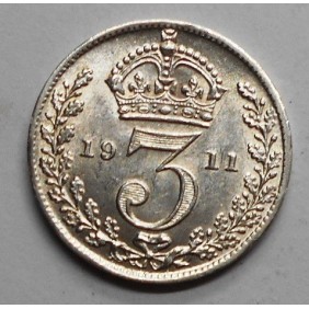GREAT BRITAIN 3 Pence 1911...