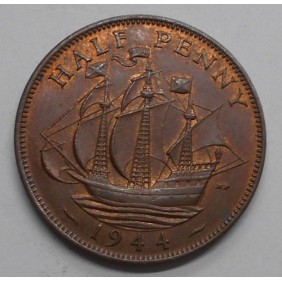 GREAT BRITAIN 1/2 Penny 1944