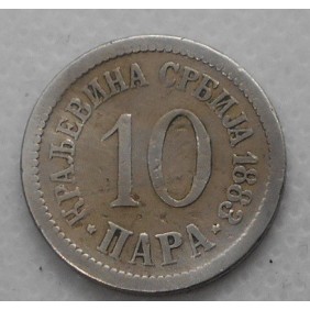 SERBIA 10 Para 1883