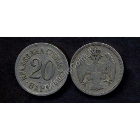 SERBIA 20 Para 1884H