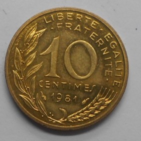 FRANCE 10 Centimes 1981