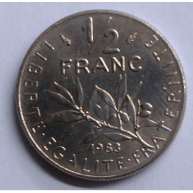 FRANCE 1/2 Franc 1983