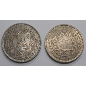 MOROCCO 10 Francs AH 1366