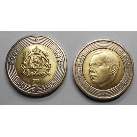 MOROCCO 5 Dirhams 2002...