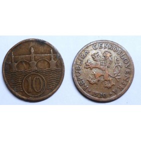 CZECHOSLOVAKIA 10 Haleru 1930
