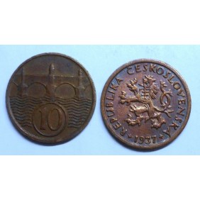 CZECHOSLOVAKIA 10 Haleru 1937