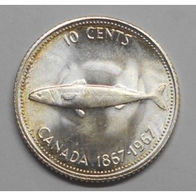 CANADA 10 Cents 1967...