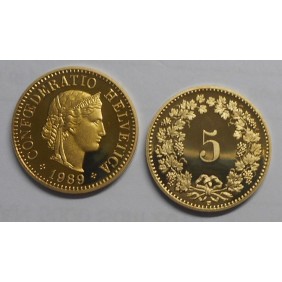 SWITZERLAND 5 Rappen 1989...