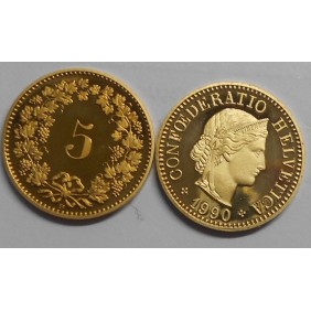 SWITZERLAND 5 Rappen 1990...