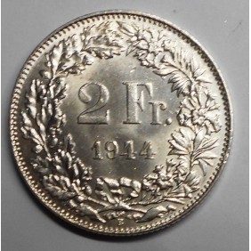SWITZERLAND 2 Francs 1944 AG