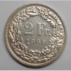 SWITZERLAND 2 Francs 1965 AG