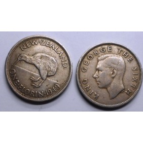 NEW ZEALAND 1 Florin 1949