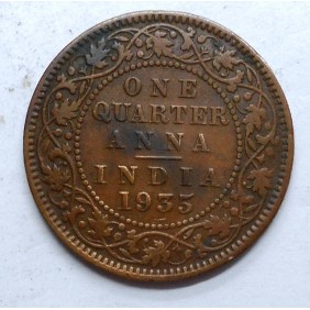 BRITISH INDIA 1/4 Anna 1935