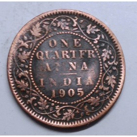 BRITISH INDIA 1/4 Anna 1905