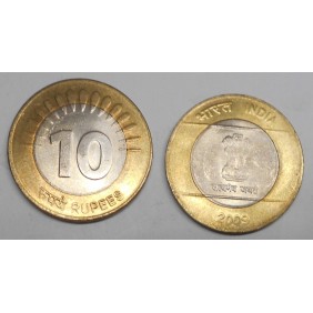 INDIA 10 Rupees 2009 (N)...