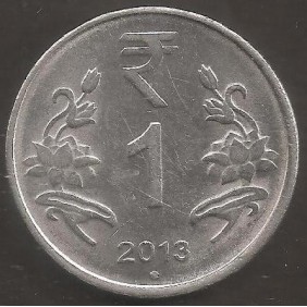 INDIA 1 Rupee 2013 N
